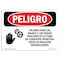 Signmission OSHA Sign, Finger, Hand Hazard Spanish, 10in X 7in Rigid Plastic, 10" W, 7" H, Hand Hazard Spanish OS-DS-P-710-LS-1657 - alternate 1